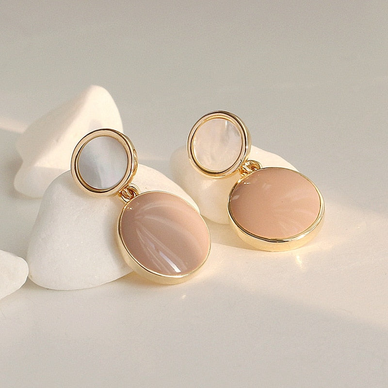 Autumn Winter New Brown Earrings Vintage Matte drop Earrings for women Metal Fashion Statement Dangle Earring 2026 Trend Jewelry