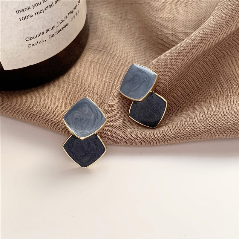 Autumn Winter New Brown Earrings Vintage Matte drop Earrings for women Metal Fashion Statement Dangle Earring 2026 Trend Jewelry
