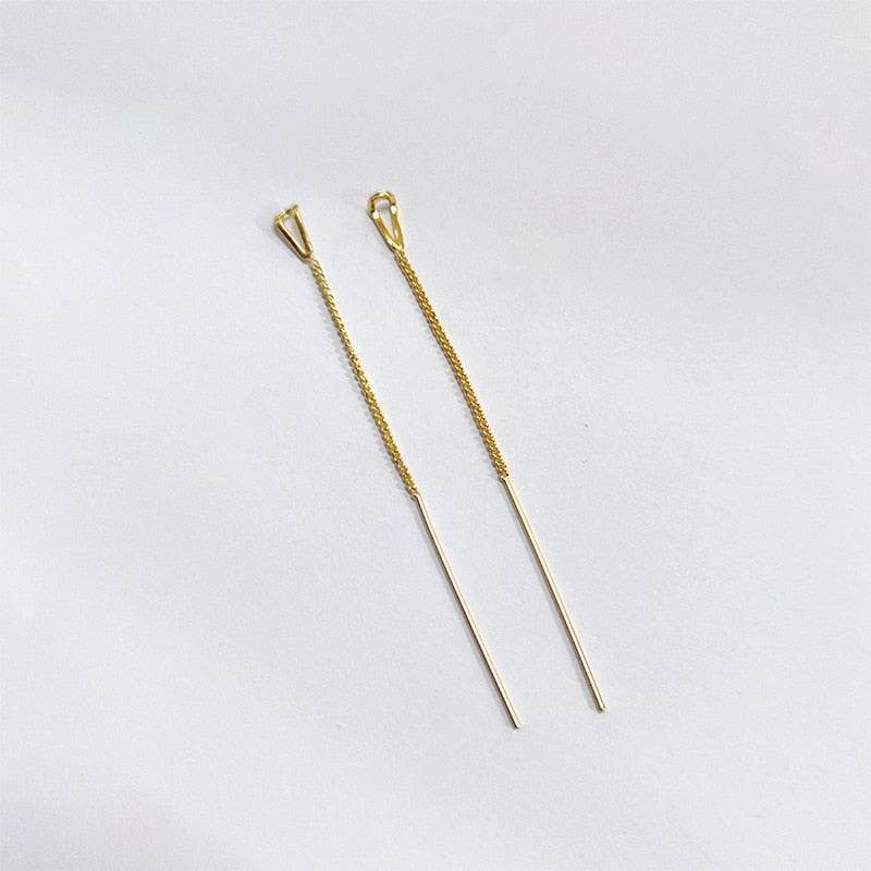2026 New Gold Color Long Crystal Tassel Dangle Earrings for Women Wedding Drop Earring Fashion Jewelry Gifts