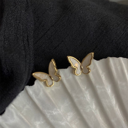 Cute Korean Earrings Heart Bling Zircon Stone Rose Gold Color Stud Earring for Women Fashion Jewelry 2026 New Gift